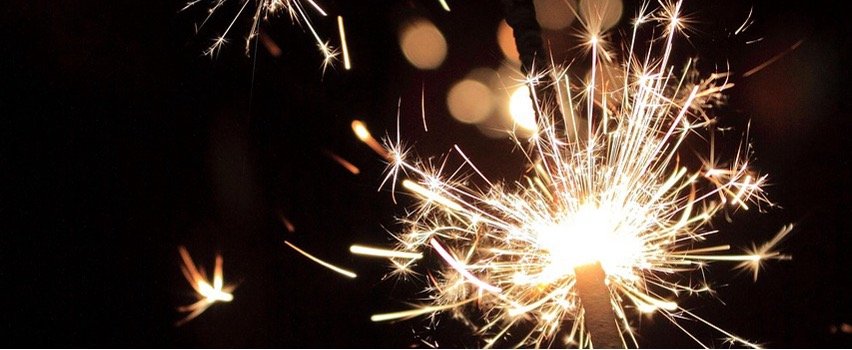 Fireworks banner manuscript